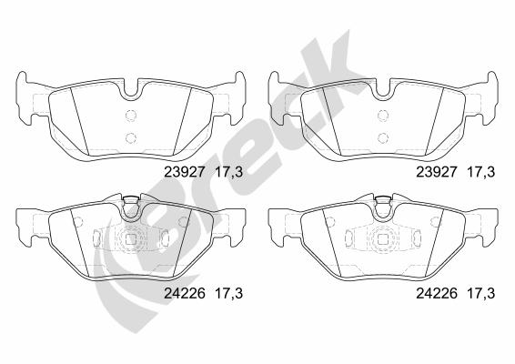 Set placute frana,frana disc 23927 00 704 00 BRECK